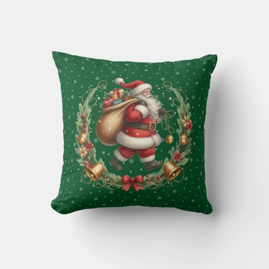ヴィンテージサンタ装飾用クッション クッション (正面)