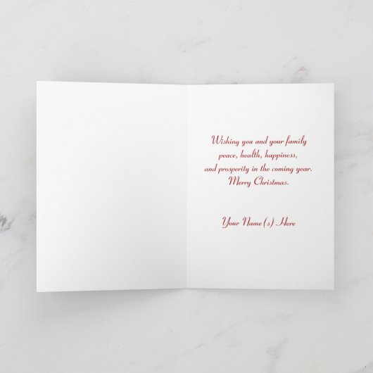 ヴィンテージサンタ踊りと小人カスタムクリスマス シーズンカード (内部)