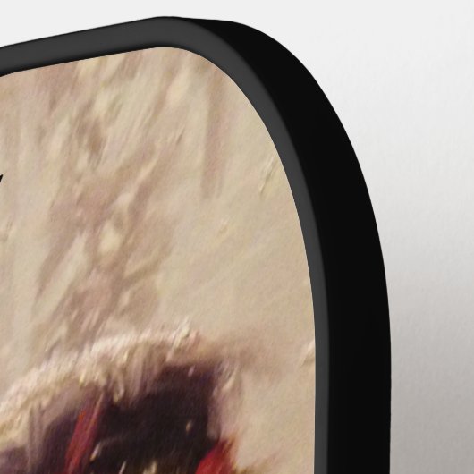 ヴィンテージサンタ雪だるまクリスマスウィンターネーム ピックルボールラケット (左詳細)