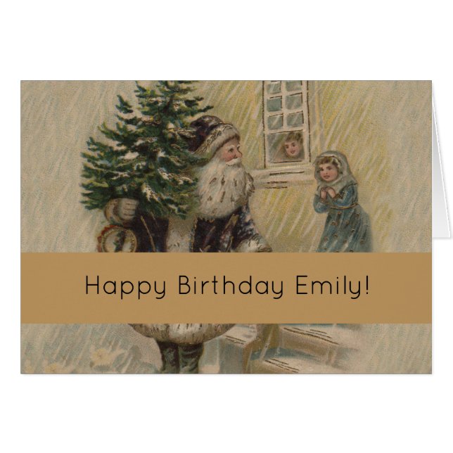 ヴィンテージサンタ雪クリスマスツリー (正面横)