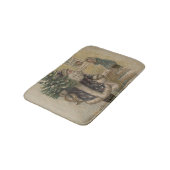 ヴィンテージサンタ雪クリスマスツリー バスマット (アングル)