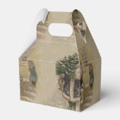 ヴィンテージサンタ雪クリスマスツリー フェイバーボックス (裏面サイド)