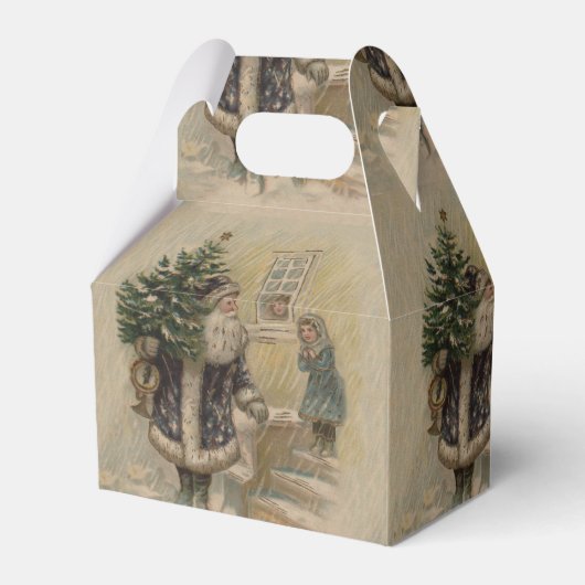 ヴィンテージサンタ雪クリスマスツリー フェイバーボックス (正面サイド)