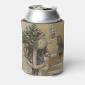 ヴィンテージサンタ雪クリスマスツリー 缶クーラー (缶裏面)