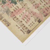 ヴィンテージサンタ音楽ポインセチアのクリスマスのデコページ 薄葉紙 (詳細)