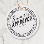 ヴィンテージサンタ顔承認のシールのクリスマス フェイバータグ (裏面)