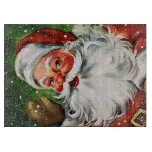 ヴィンテージサンタ顔1 カッティングボード (正面)