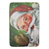 ヴィンテージサンタ顔1 バスマット (正面縦)