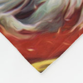 ヴィンテージサンタ顔1 フリースブランケット (角)