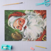 ヴィンテージサンタ顔1 薄葉紙 (クラフト)