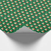 ヴィンテージサンタ顔LLラッピング紙 ラッピングペーパー (コーナー)