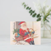 ヴィンテージサンタ飛行船ファンタジー シーズンポストカード (スタンド正面)