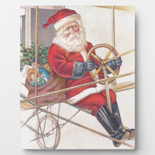 ヴィンテージサンタ飛行船ファンタジー フォトプラーク (正面)