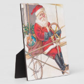 ヴィンテージサンタ飛行船ファンタジー フォトプラーク (側面)