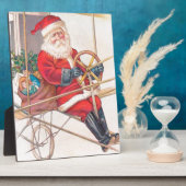ヴィンテージサンタ飛行船ファンタジー フォトプラーク (側面)