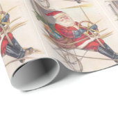 ヴィンテージサンタ飛行船ファンタジー ラッピングペーパー (ロールコーナー)