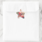 ヴィンテージサンタ飛行船ファンタジー 星シール (バッグ)