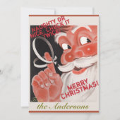 ヴィンテージサンタ21とクリスマスソング 招待状 (正面)