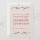 ヴィンテージサンタ21とクリスマスソング 招待状 (裏面)