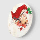 ヴィンテージサンタ4 ラージ壁時計 (傾斜)