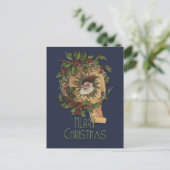 ヴィンテージサンタ アンティーク ホリー クリスマス (スタンド正面)