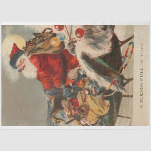 ヴィンテージサンタ・オン・スリーとデコページ 薄葉紙 (正面)