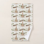 ヴィンテージサンタ・オーバー・パリスクリスマスバスタオルセット バスタオルセット (ハンドタオル)