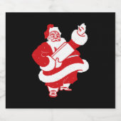 ヴィンテージサンタ・クリスマスグリーティング スパークリングワインラベル (シングルラベル)