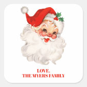 ヴィンテージサンタ・クリスマスプレゼント スクエアシール (正面)