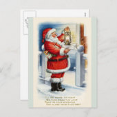 ヴィンテージサンタ・クリスマス挨拶はがきコピー シーズンポストカード (正面/裏面)