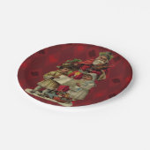 ヴィンテージサンタ・クリスマス・ミュージック・ソング ペーパープレート (アングル)