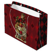 ヴィンテージサンタ・クリスマス・ミュージック・ソング ラージペーパーバッグ (裏面アングル)