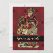 ヴィンテージサンタ・クリスマス・ミュージック・ソング 招待状 (正面)