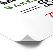 ヴィンテージサンタ・ジンジャーブレッドベーカリークリスマスポスター ポスター (角)