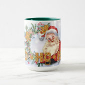 ヴィンテージサンタ&ジンジャーブレッドHo-Ho-Hoコーヒーマグ マグカップ (中央)
