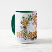 ヴィンテージサンタ&ジンジャーブレッドHo-Ho-Hoコーヒーマグ マグカップ (正面左)