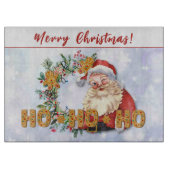 ヴィンテージサンタ&ジンジャーブレッドHo-Ho-Ho カッティングボード (正面)