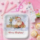 ヴィンテージサンタ&ジンジャーブレッドHo-Ho-Ho ペーパープレート (パーティー)