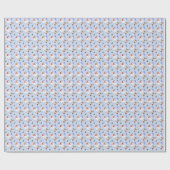 ヴィンテージサンタ・トナカイ雪片パターン ラッピングペーパー (フラット)