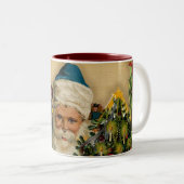 ヴィンテージサンタ – ハッピーホリデー：コーヒーマグ ツートーンマグカップ (正面右)