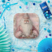 ヴィンテージサンタ ペーパープレート (パーティー)