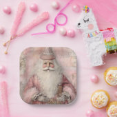 ヴィンテージサンタ ペーパープレート (パーティー)