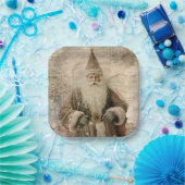 ヴィンテージサンタ ペーパープレート (パーティー)