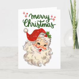 ヴィンテージサンタ メリークリスマス 家族の休日 シーズンカード