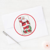 ヴィンテージサンタ ラウンドシール (封筒)