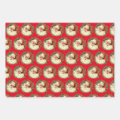 ヴィンテージサンタ ラッピングペーパーシート (正面3)