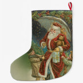 ヴィンテージサンタ ラージクリスマスストッキング (裏面)