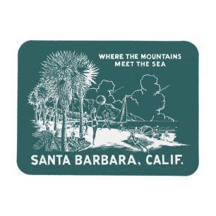 ヴィンテージサンタBarabaraカリフォルニア マグネット