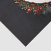 ヴィンテージサンタinラウンドフレームデカップクラフト紙 薄葉紙 (詳細)