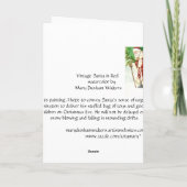 ヴィンテージサンタinレッドクリスマスカード シーズンカード (裏面)